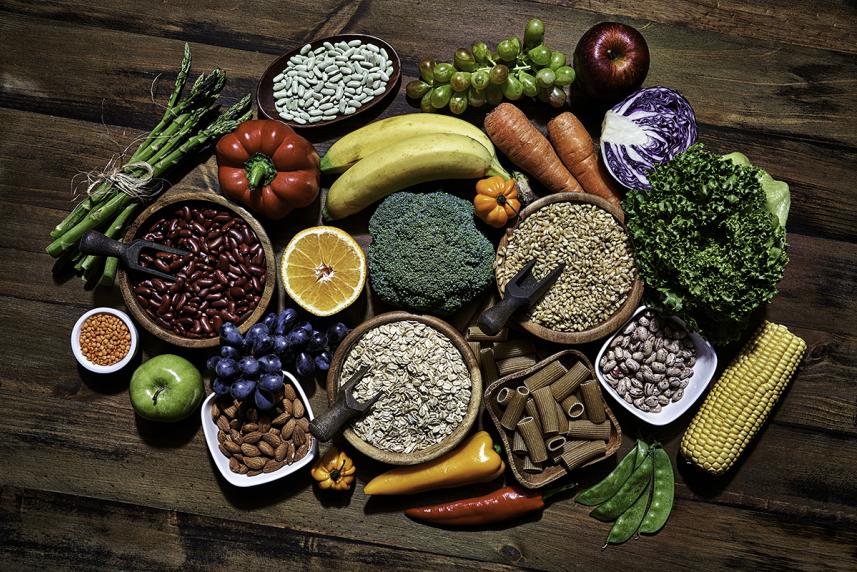 Healthy foods on a table
