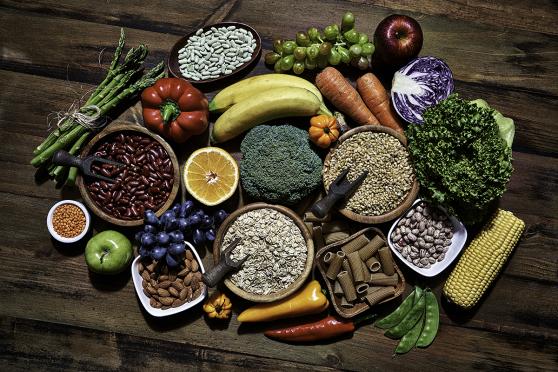 Healthy foods on a table